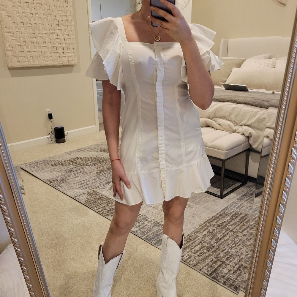 White mini dress